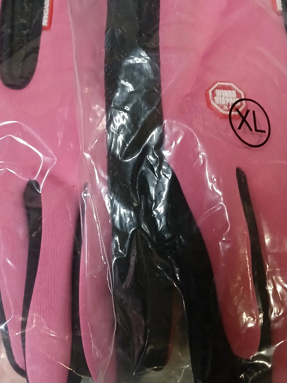Brand New Pink Women's Winter Gloves with Black Trim